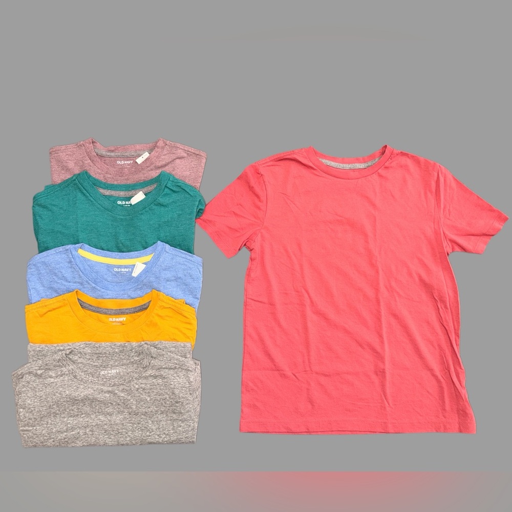 Old Navy Boys Short Sleeve T-Shirt Bundle | 6 Pieces | Large 10-12 | NWT - Picture 2 of 2